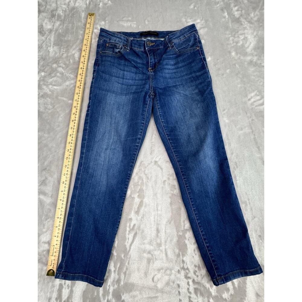 Truth + Theory Jeans Womens 6 Blue Denim‎ Stretch Straight Medium Wash Mid Rise